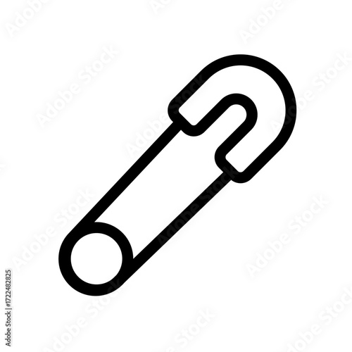 Safety Pin Line Icon of Sewing & Knitting Icon Set