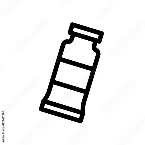 Acrylic Paint Bottle Line Icon of Painting & Drawing Supplies Icon Set