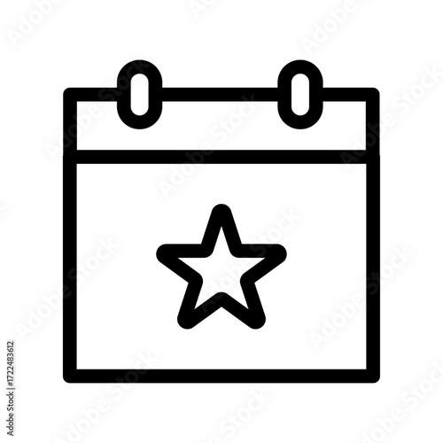 Calendar Line Icon of Movie Premieres Icon Set