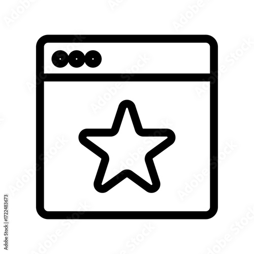 Web Page Line Icon of Movie Premieres Icon Set
