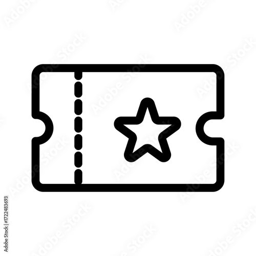 Event Ticket Line Icon of Movie Premieres Icon Set