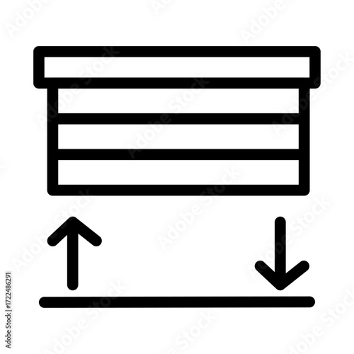 Manual Blind Adjustment Line Icon of Smart Blinds & Curtains Icon Set
