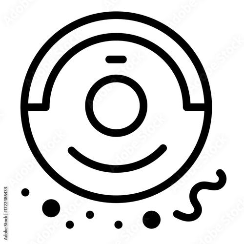 Carpet Cleaning Mode Line Icon of Robotic Vacuums Icon Set