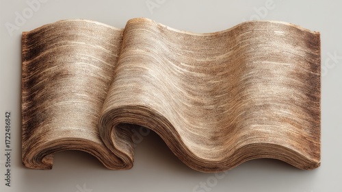faded antique book page, curled sides, light brown surface, old archival feel, hyper realistic texture 