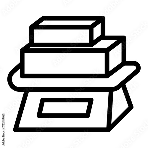 Stacked Soap Bars Line Icon of Soap Making Icon Set