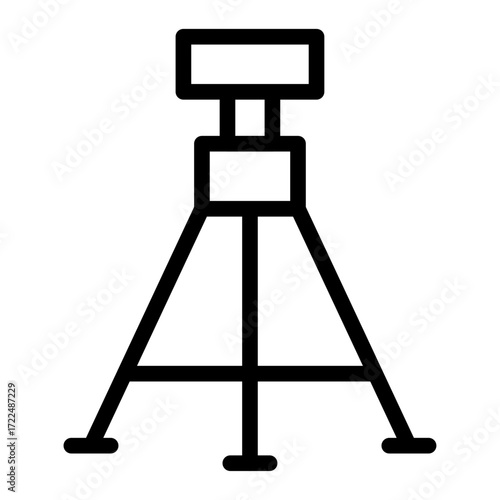 Survey Tripod Line Icon of Tripods & Monopods Icon Set