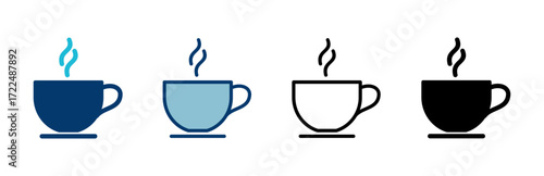 coffee cup icon vector isolated on white background. Coffee cup icon. Coffee vector icon. Tea