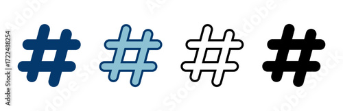 Hashtag icon vector isolated on white background. hashtag vector icon