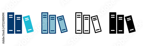Library icon vector isolated on white background. Book icon vector