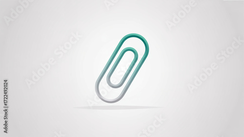 A 3d rendering of a paper clip, showcasing its design and functionality as a stationery item for office use