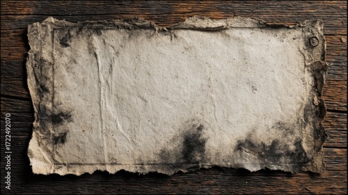 old worn paper, ink smudges, rough torn borders, vintage atmosphere, photorealistic close texture 