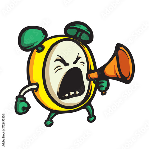 Ringing Alarm Cartoon Vector Illustration