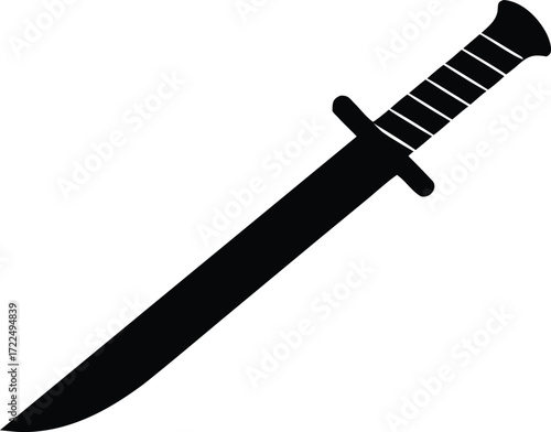 sword knife combat tool icon vector, fighting dagger symbol illustration
