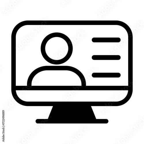 Online Casting Line Icon of Casting & Auditions Icon Set