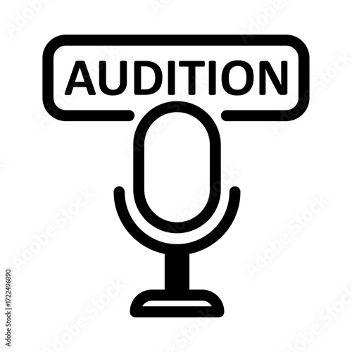 Performance Audition Line Icon of Casting & Auditions Icon Set