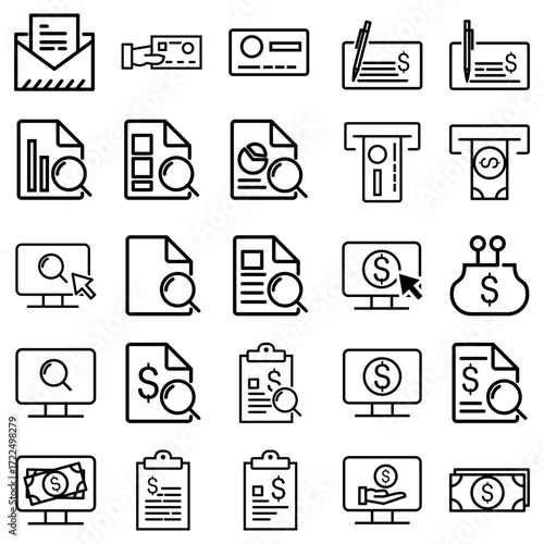 business and finance icon set