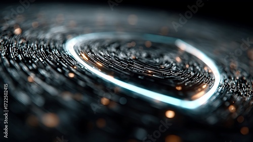 Abstract Technology Background: Glowing Circuit Board