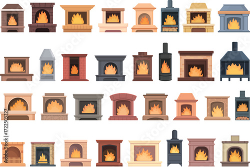 Big Collection of Different Fireplace Designs for Christmas and Winter Season