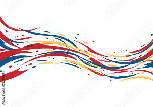 Abstract Colorful Wave Background Design.