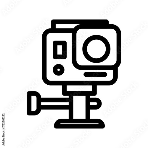 Action Camera On Gimbal Line Icon of Camera Rigs Icon Set