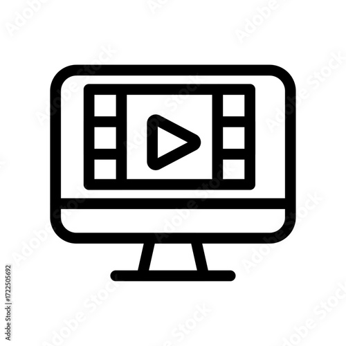 Screening Of Short Films Line Icon of Short Films Icon Set