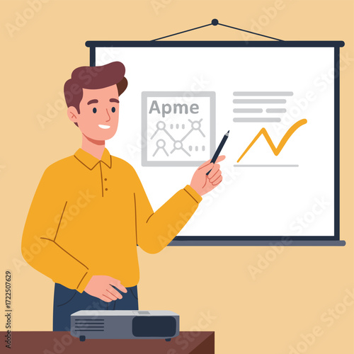 Cheerful Teacher Engaging Students in Classroom Lesson