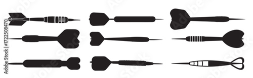 dart silhouette white background