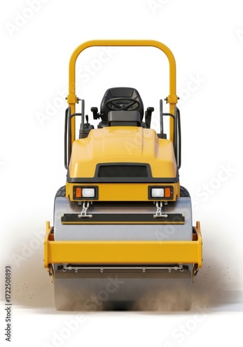 Yellow road roller