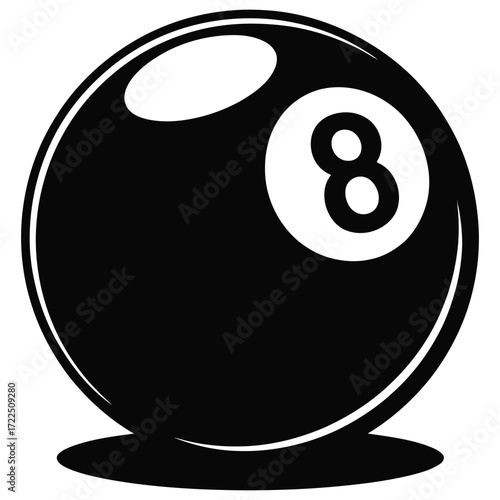 black billiard ball