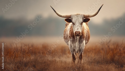 Texas longhorn cattle outdoor landscape