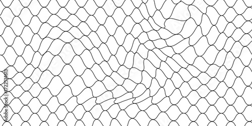 Mesh texture for fishing nets. Grunge pattern for sportswear or soccer goal, volleyball net, basketball hoop, hockey, athletics. Mesh modern net.Vector