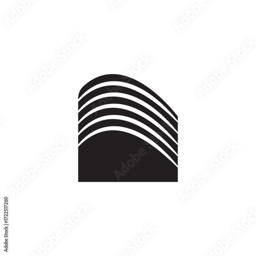 Vector art of collection of modern building icons
