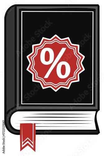 Financial accounting textbook with a red percent sign for sales or tax laws
