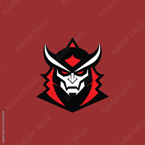 A red and black logo featuring stylized horns, conveying a bold and edgy design.
