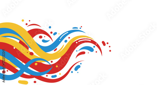 Abstract Colorful Wave Background Design.