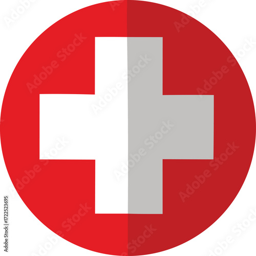 Swiss red cross symbol graphic design medical health care emergency aid aid organization humanitarian assistance help support care rescue charity