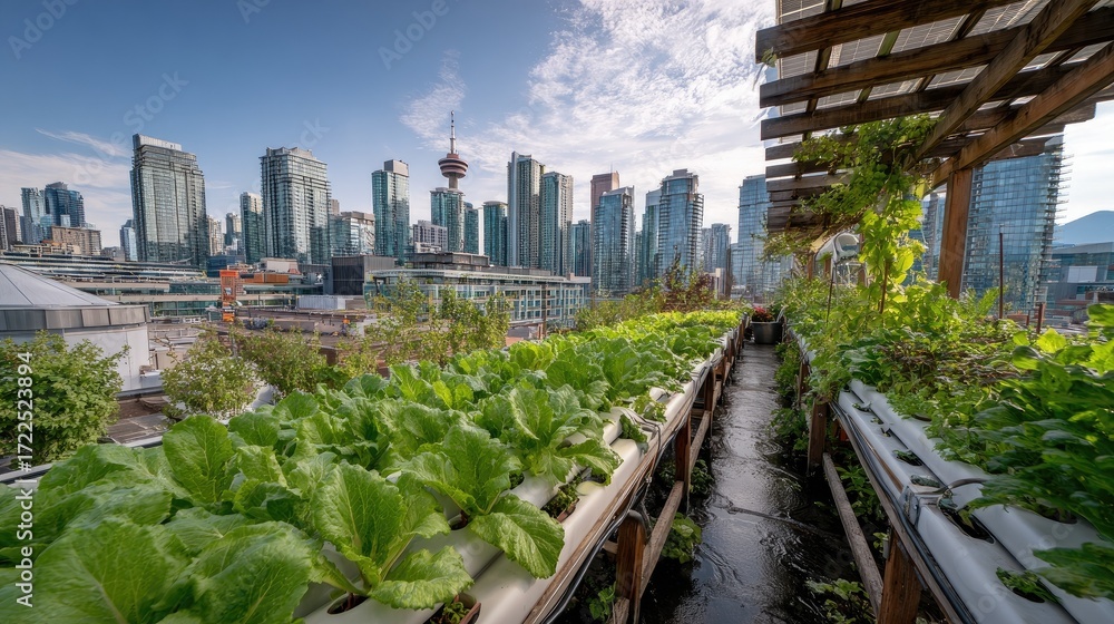 Fototapeta premium Renewable Energy-Powered Irrigation for City Gardens