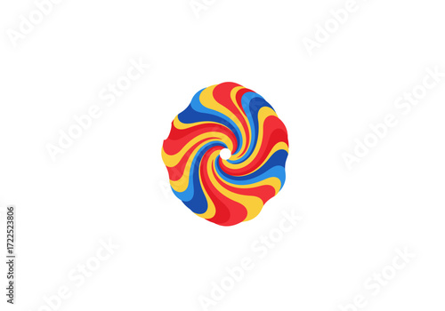 Abstract Colorful Swirl Design.