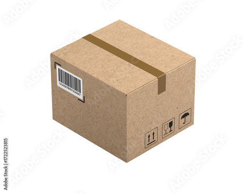 Closed kraft cardboard box ...
