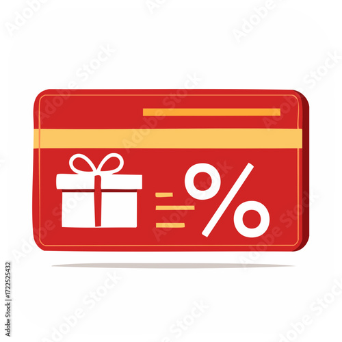 Gift Card with Discount Percentage, Special Offer Promotion, Reward Sale