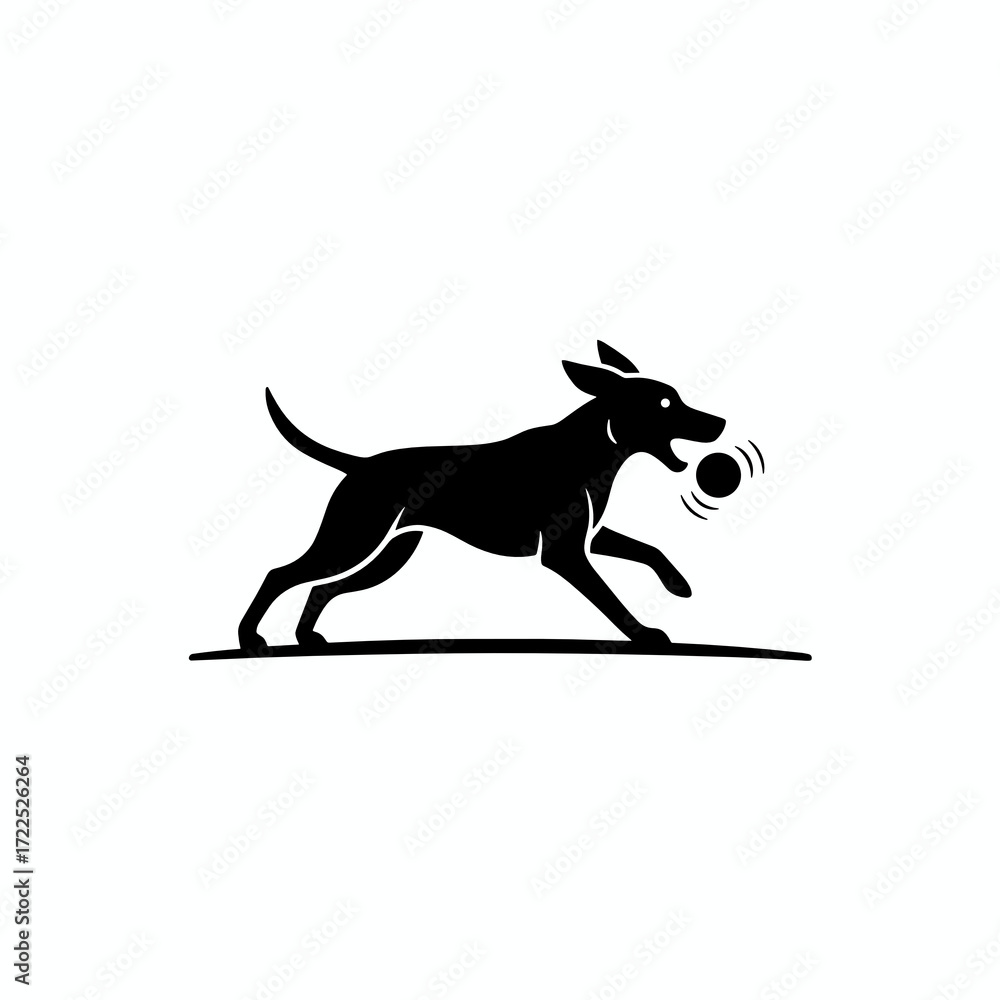 Fototapeta premium Dalmatian dog howling with an open mouth on colorful background 