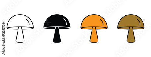 Mushroom icon vector. autumn designs and food themes symbol. vector illustration.