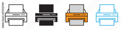 Printer icon vector. digital interfaces, office supplies, and tech presentations symbol. vector illustration.