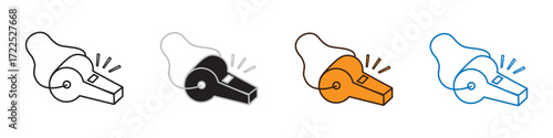 Whistle icon vector. sports, coaching, or emergency alerts, capturing attention instantly symbol. vector illustration.
