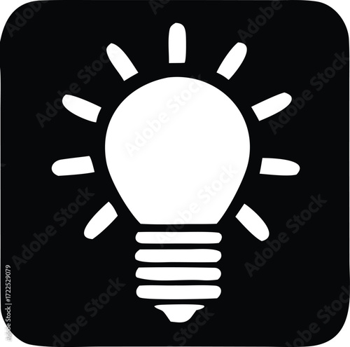 Classic light bulb icon represents bright ideas innovation creativity energy solutions and knowledge discovery symbol