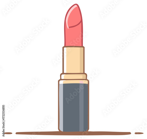 Open Lipstick Tube with Pink Shade for Lips a Beauty Product
