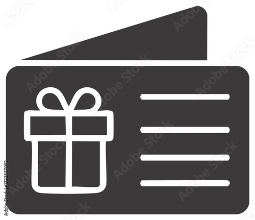Vector Graphic Gift Card Presents Holiday Card and Message Note