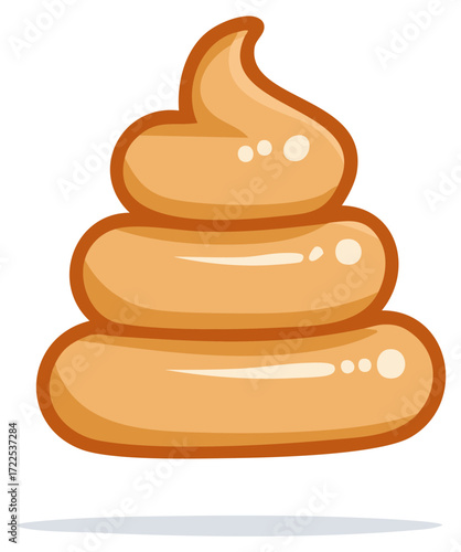Cartoonish Poop Emoji: Fun Feces Icon for Comic Projects and Expressive Designs