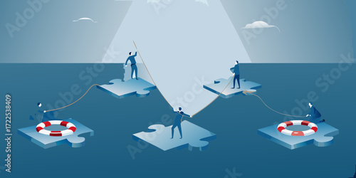 Teamwork and collaboration to solve complex problems and achieve success together