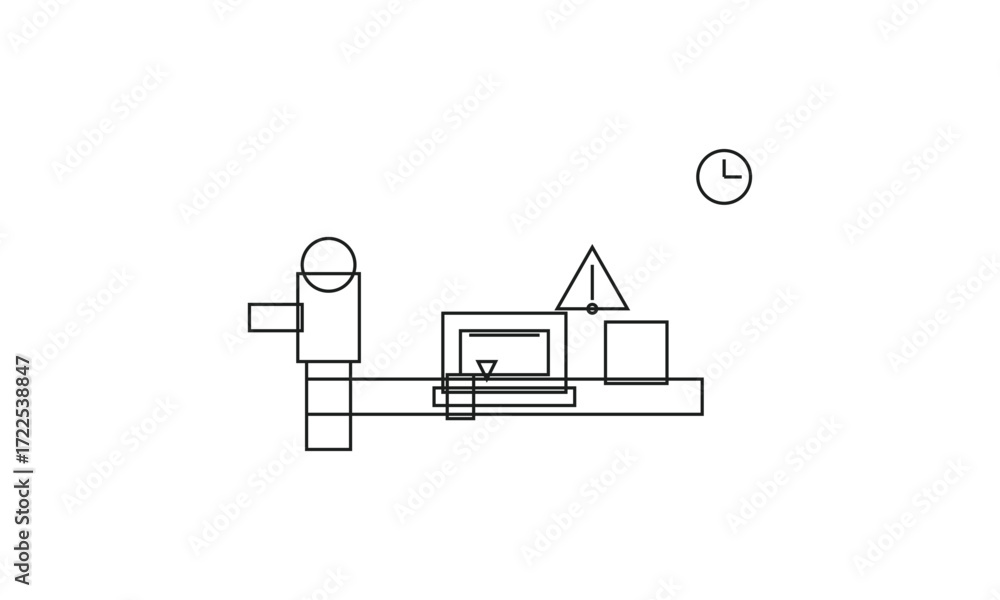 Fototapeta premium Customer Leaving Items in Online Cart – Editorial Vector Scene 